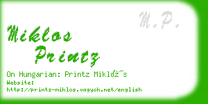 miklos printz business card